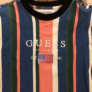 Urban outfitter guess striped vertical tee t shirt